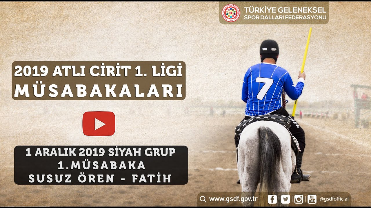 1 Aralık 2019 Atlı Cirit 1.Ligi Siyah Grup 1.Müsabaka (4.Hafta) /  Susuz Ören - Fatih