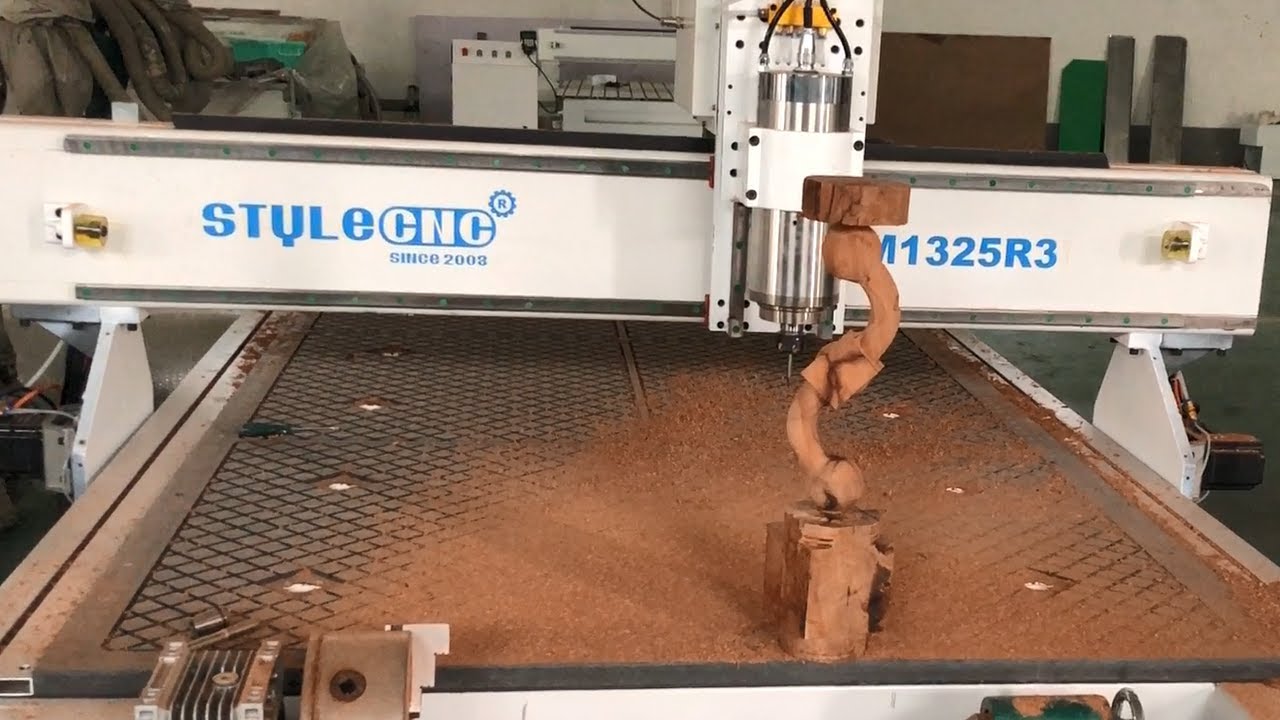 STYLECNC STM1325-R3 CNC Router with 4th Axis Rotary Device