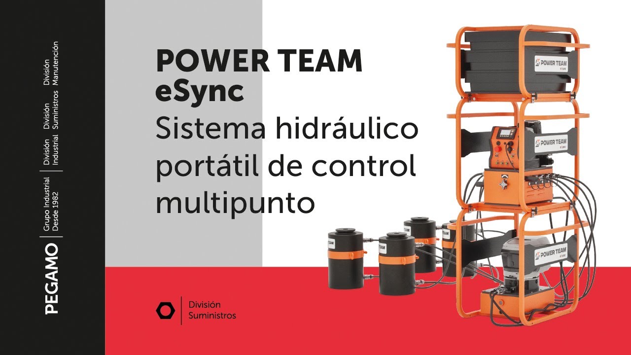 POWER TEAM eSync - Sistema portátil de control multipunto de movimiento hidráulico