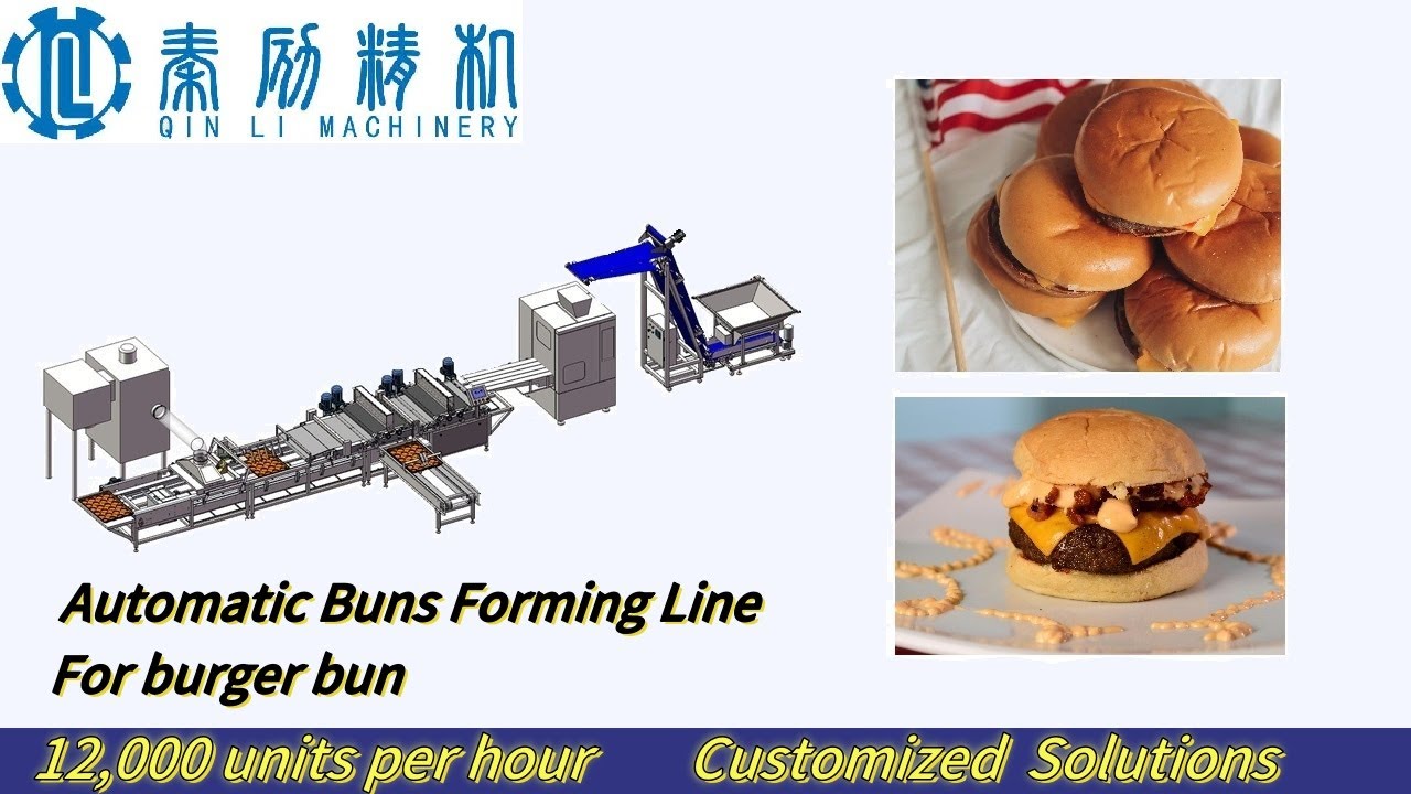 Fully Automatic Burger Buns Forming Line – 12,000pcsh Capacity, Ensure Consistent Quality#bakery