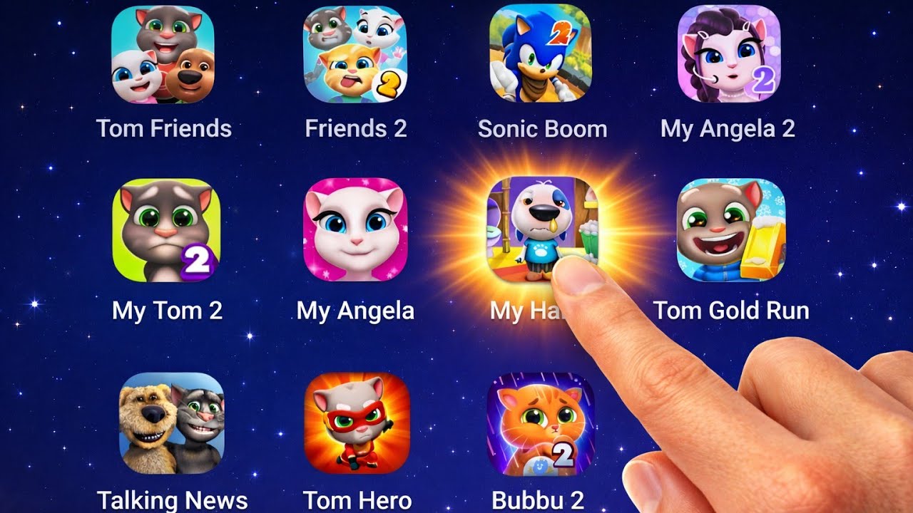 Talking News, Bubbu 2, My Tom 2, Tom Gold Run, My Angela 2, Friends 2, Tom Hero 