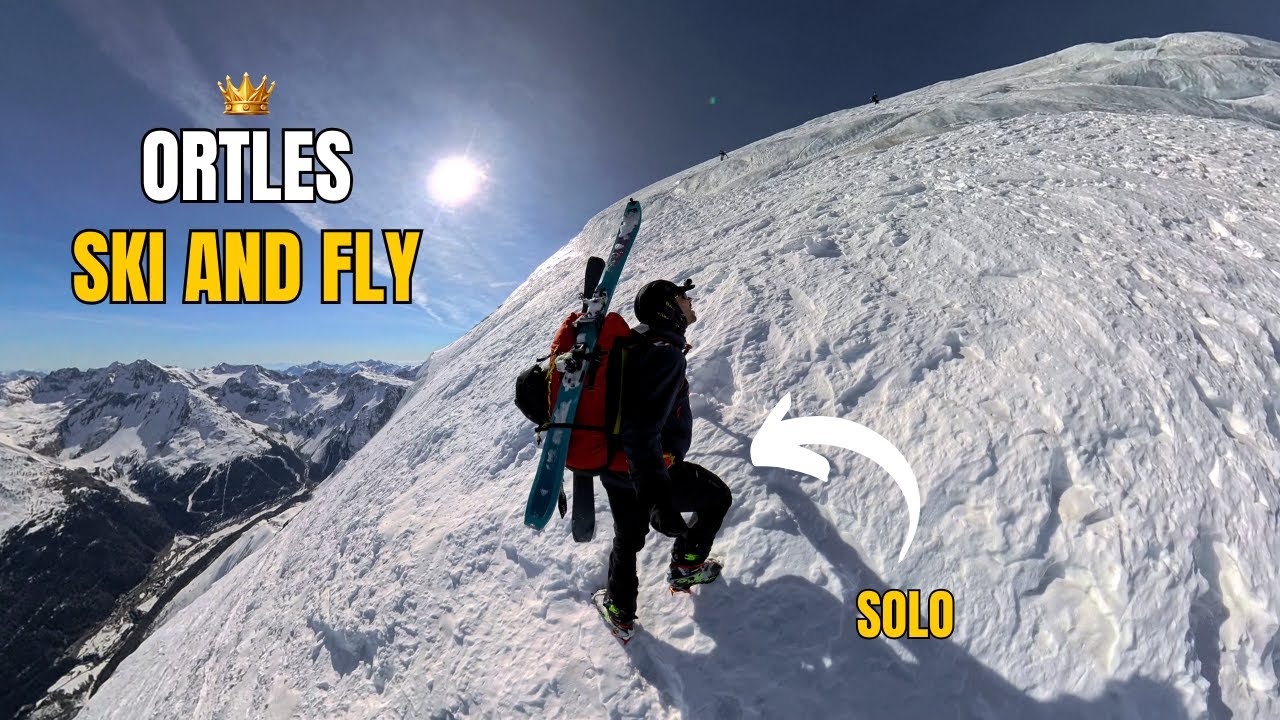 König Ortler mit Ski und Paraglider | Solo Besteigung von Trafoi