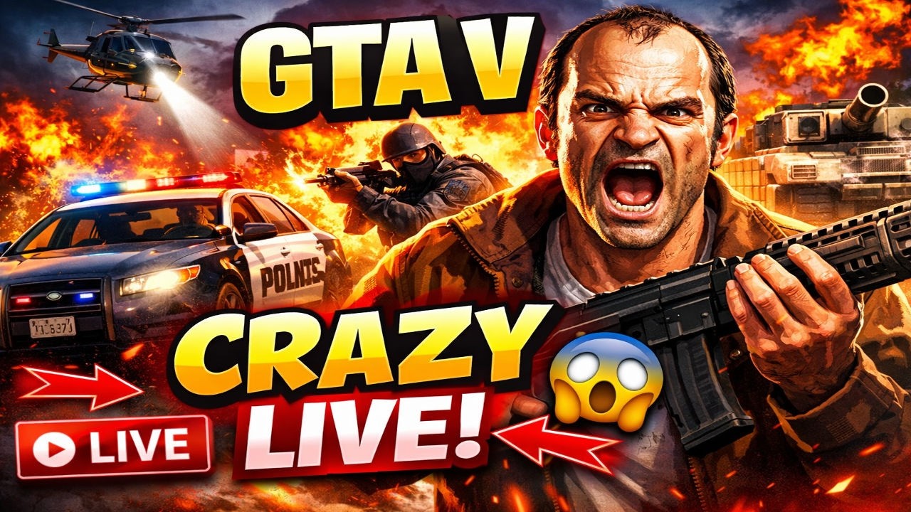 GTA V LIVE 🔴 | Police Chaos & Crazy Escapes 😱 | Hindi Gameplay