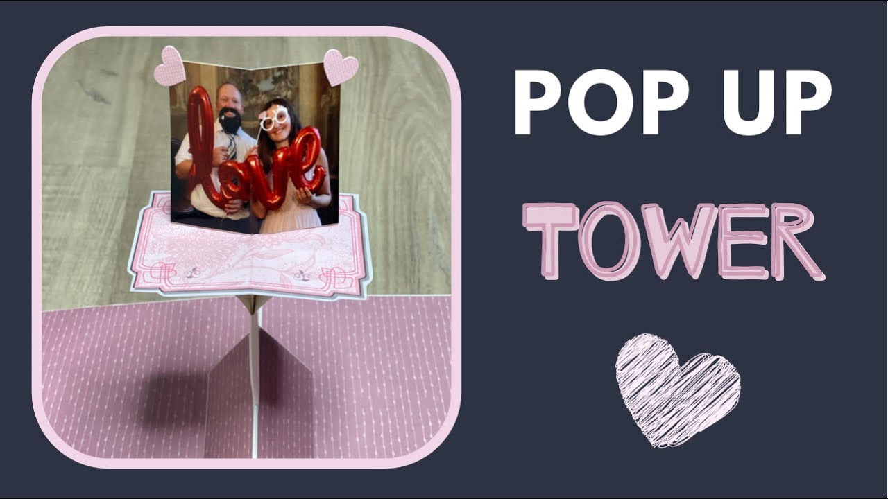Pop Up Tower Card 💟 Scrapbook Ideas | Tutorial by Tanu Creative