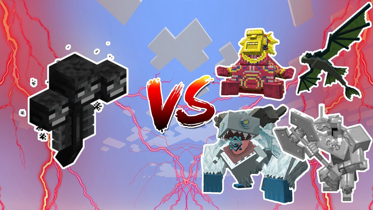 Wither VS Mowzie's Mobs - Mob Battles In Minecraft