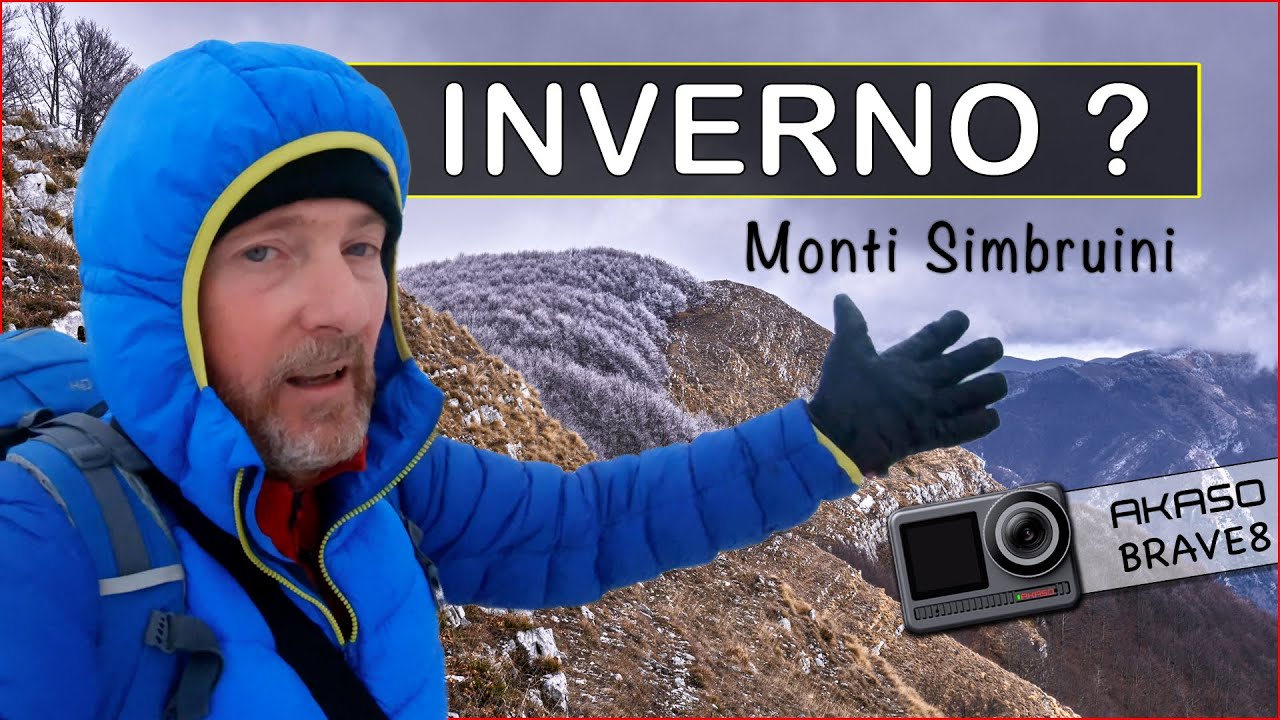 INVERNO a Monte Livata, la  Montagna di Roma: poca neve e freddo sul Monte Autore - Akaso Brave 8