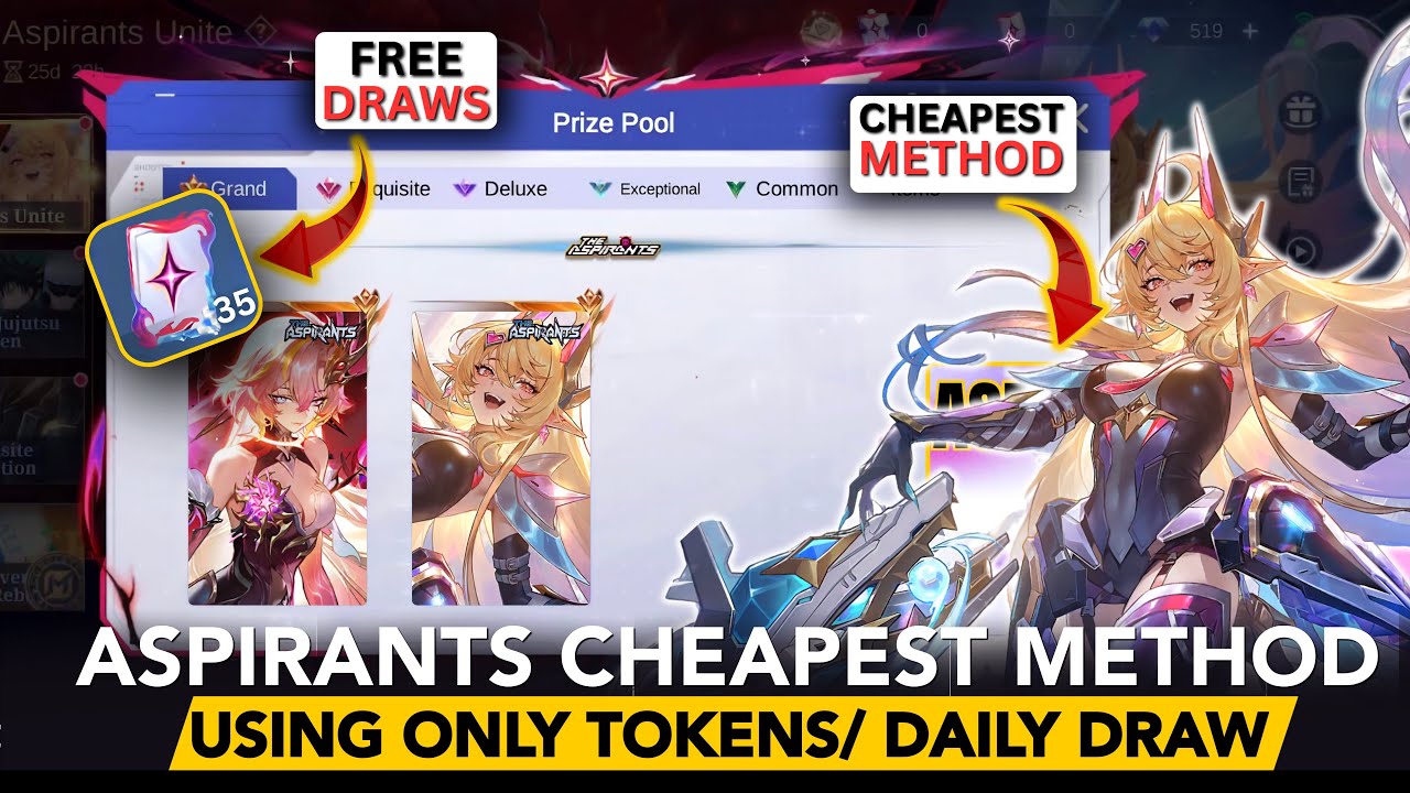 HOW TO GET ASPIRANTS 5.0 SKINS FOR 460💎 AND ABOVE⁉️30 DRAWS TO 70 DRAWS METHOD| SELENA & OBSIDIA