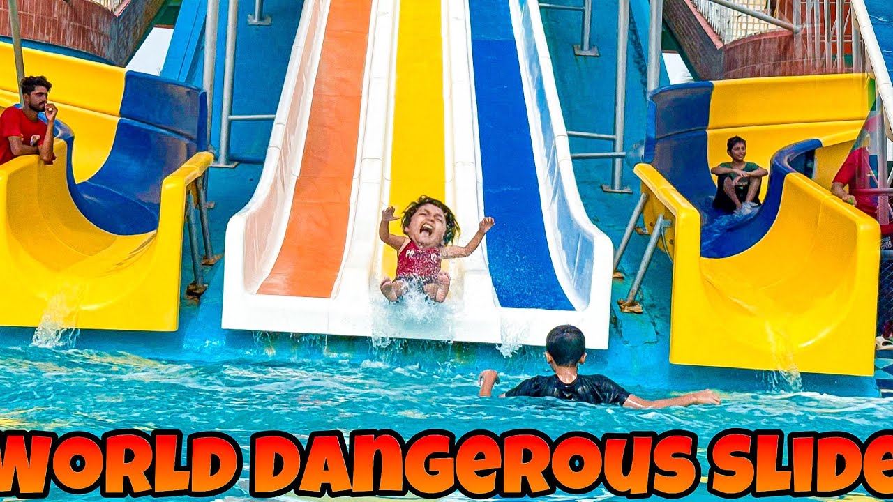 ALI KHATARNAK SLIDE SE GIR GAYA 😳 || ANAS BHAI NY WORLDS DANGEROUS SLIDE KHAI 😳 ||