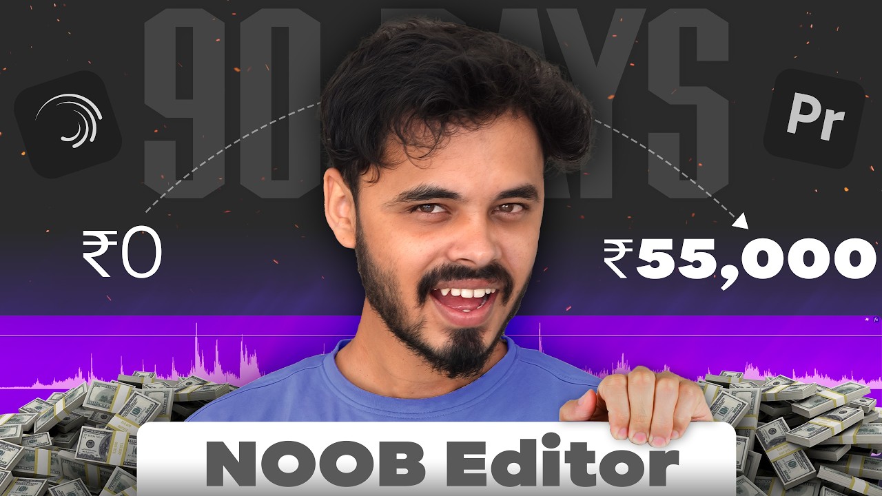 How I Made ₹55,000 in Just 90 Days as a NOOB Video Editor in 2026 ! (Unlimited Clients)