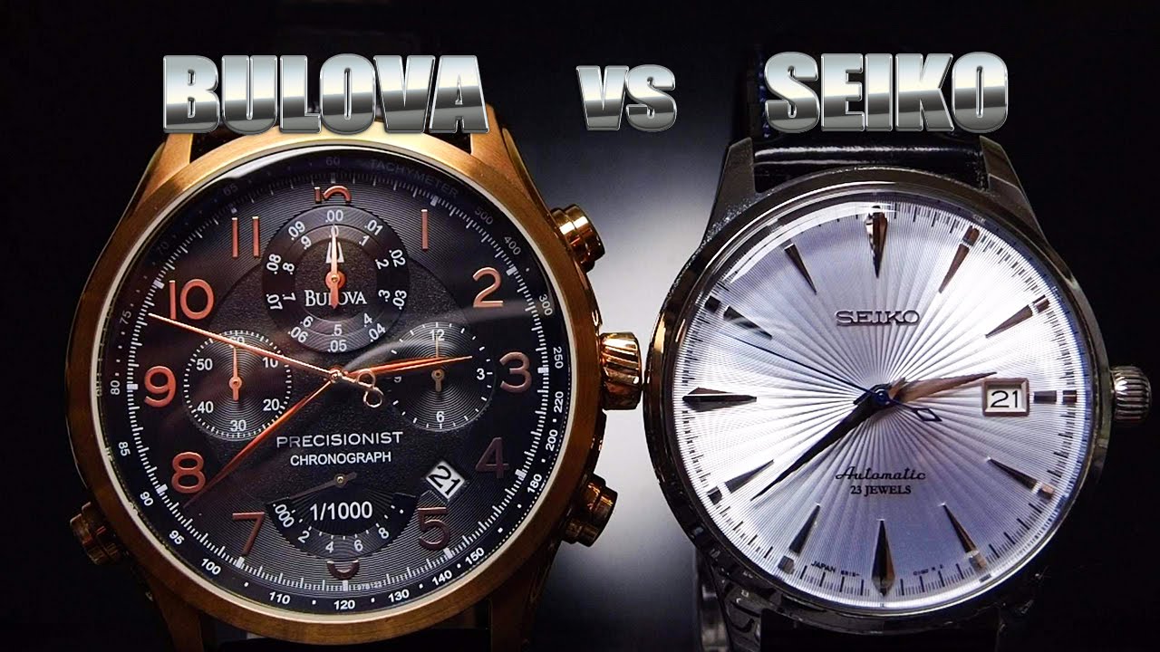 Bulova Precisionist 97B122 Wilton Chronograph vs. Seiko Shinobu Ishigaki Cocktail Time SARB065