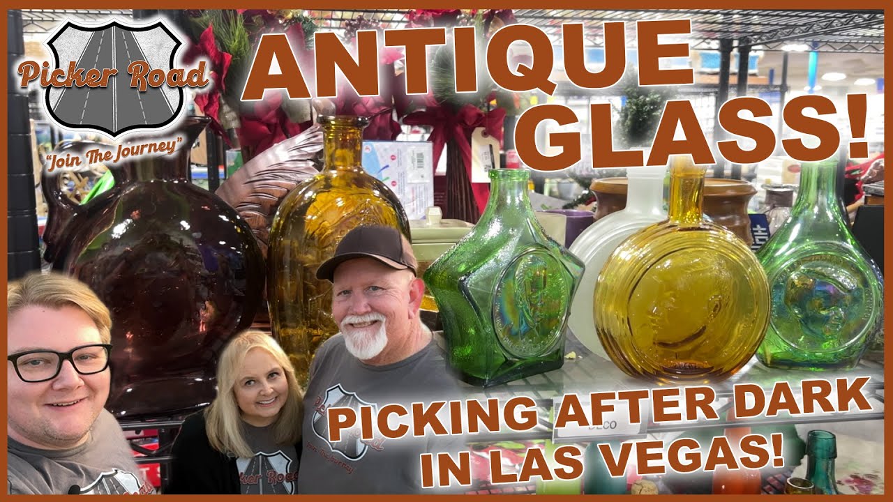 HUGE ANTIQUE GLASS FIND! Picking After Dark in Las Vegas! Join the Journey on Picker Road!