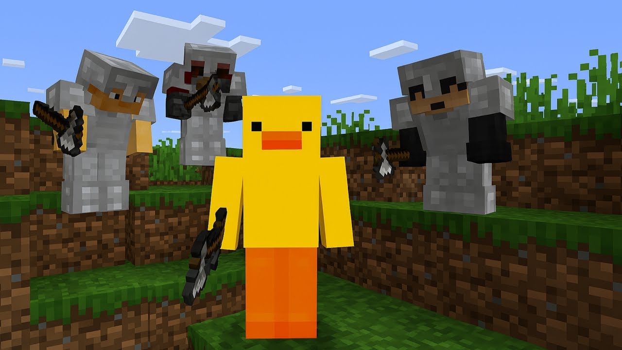 Minecraft Speedrunner VS 3 Hunters
