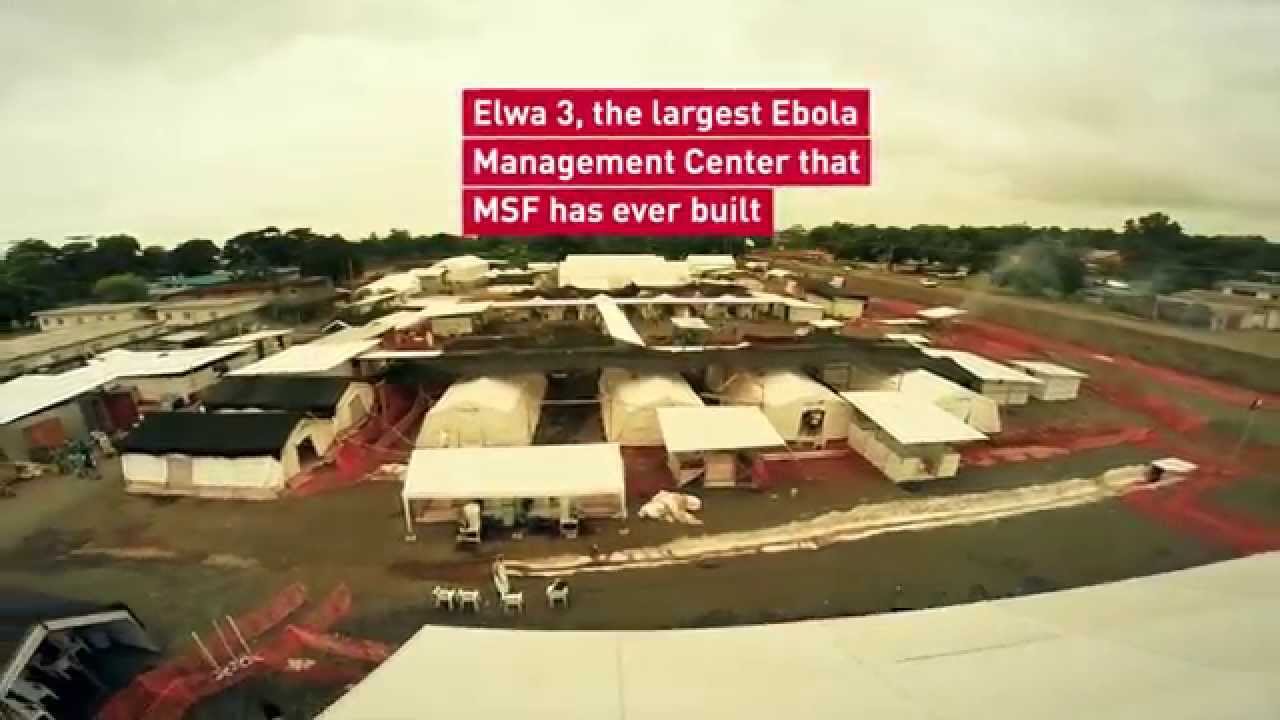 Incredible aerial view of MSF's Ebola centre in Monrovia, Liberia - the largest ever built