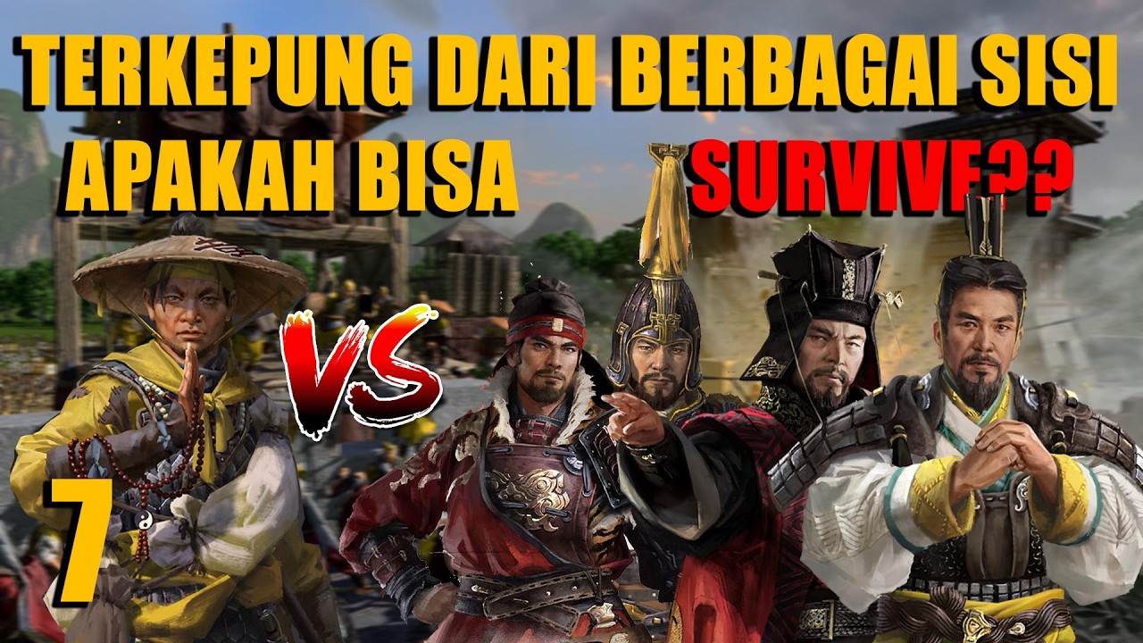Bangkrut Terkepung Sunce, Yuan Shao, Cao Cao dan Liu Bei! | Total War Three Kingdoms indonesia