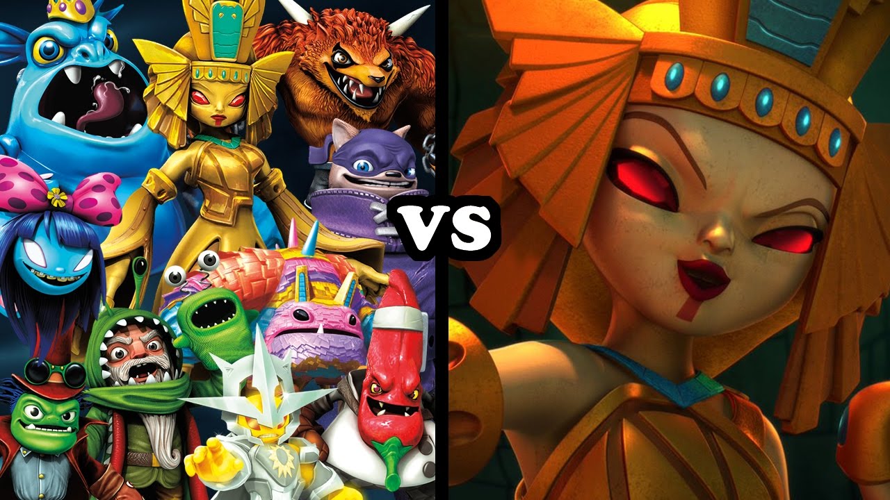 ALL EVOLVED DOOMRAIDERS VS GOLDEN QUEEN - Skylanders Trap Team