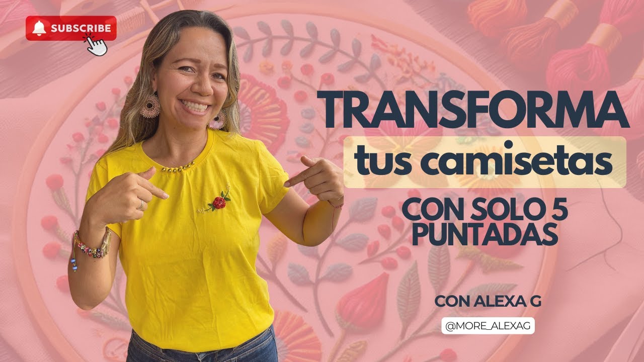 Transforma tus camisetas con solo 5 puntadas | Bordado para principiantes paso a paso...