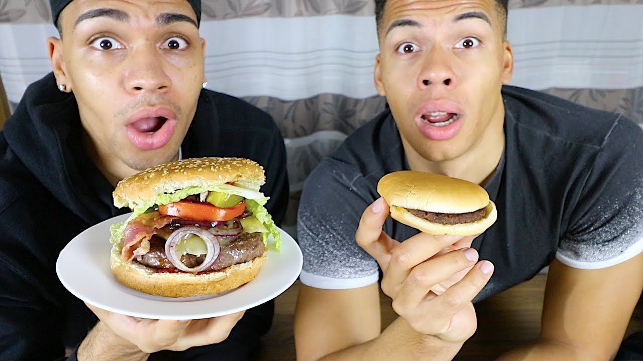 1&euro; BURGER VS 100&euro; BURGER !!! | Kelvin und Marvin