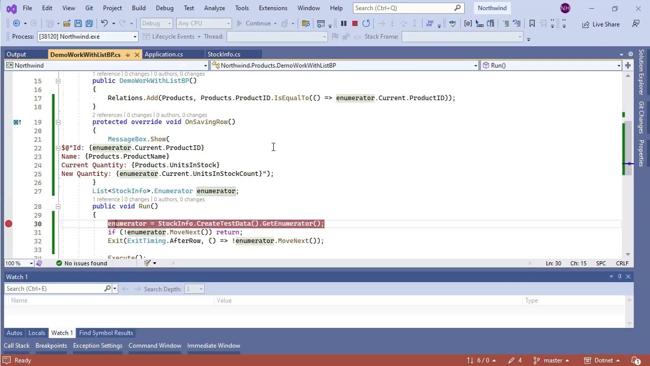 Working with  NET lists and a Business Process