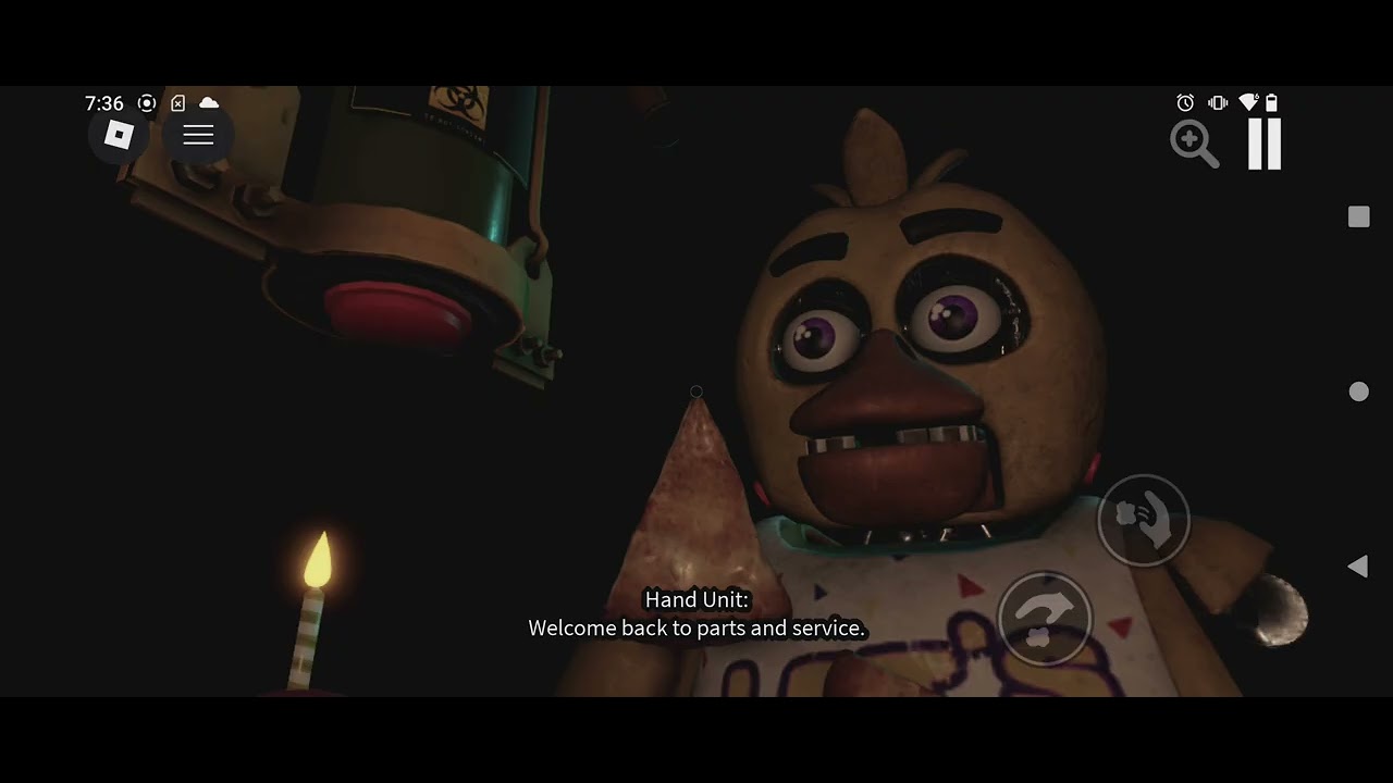 I actually Beat Fnaf Vr in roblox Parts and services 