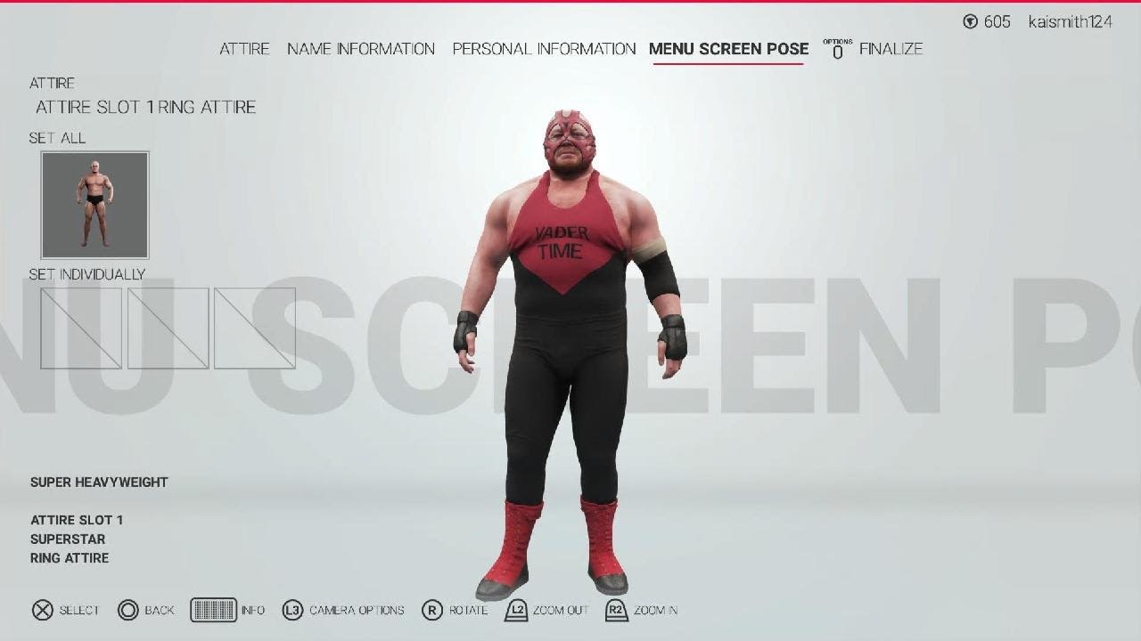 How to create Vader ‘96 in WWE 2K19