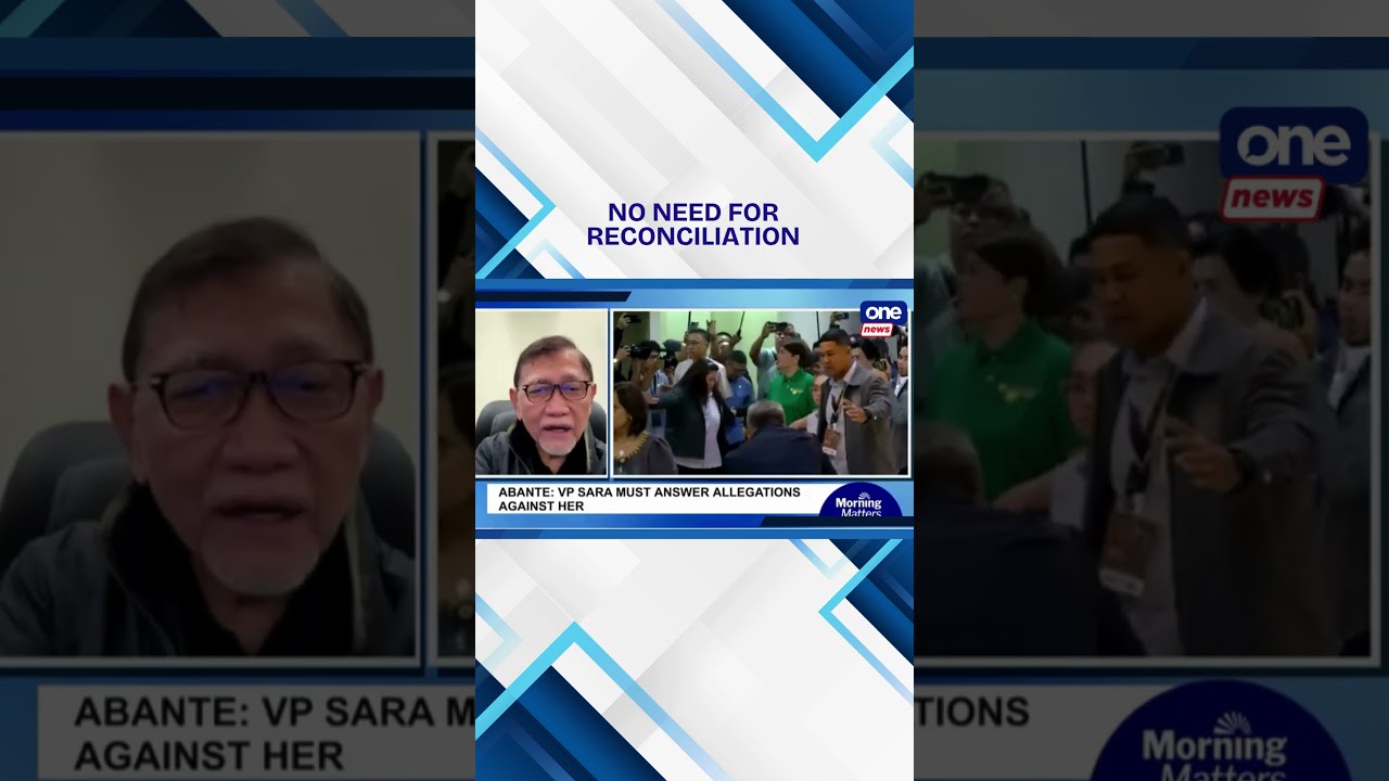Abante: No need for Marcos-Duterte reconciliation | Morning Matters