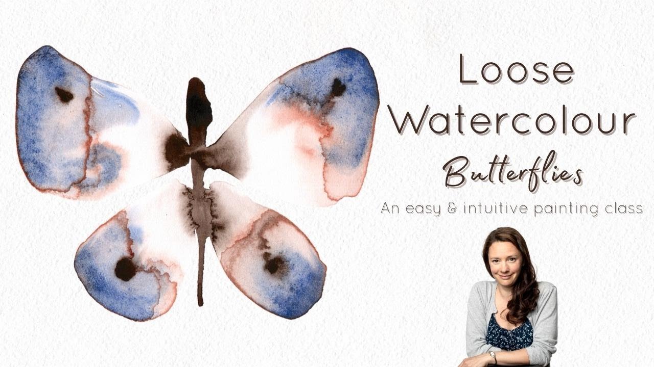 Loose Watercolour Butterflies - An Easy & Intuitive Painting Class (Skillshare & Gumroad Class)
