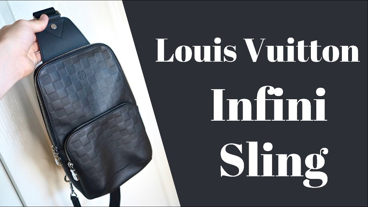 Louis Vuitton Damier Infini Leather Avenue Sling Bag Review, Unboxing, & Try On - Virgil Abloh LV