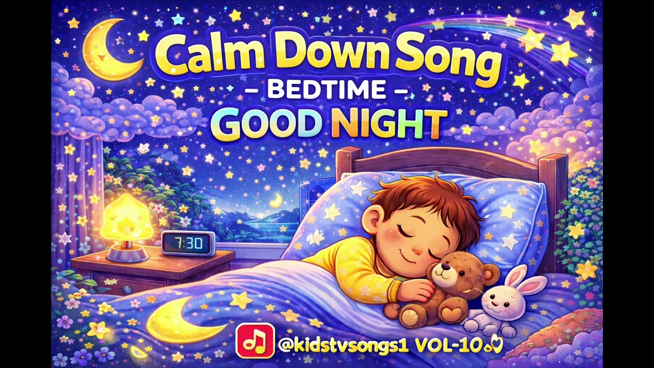 Calm Down Song 🌙😌 | Bedtime Good Night Song for Kids