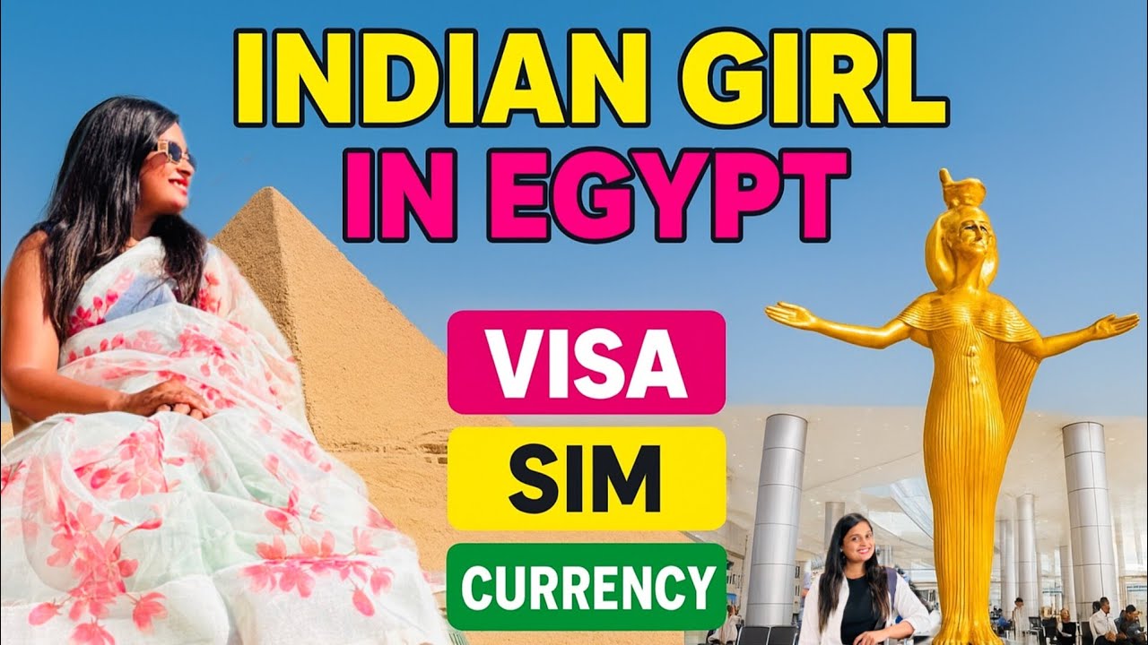 Indian Girl In Egypt 🇪🇬 | Flight Visa Sim and Currency | India - Riyadh Saudi Arabia - Cario Egypt 