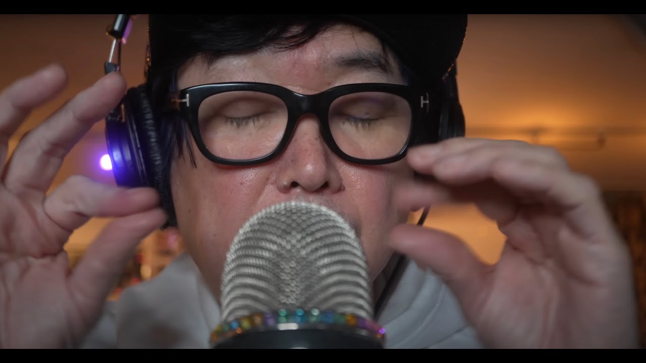 【ASMR】Relaxing Slow Mouth Sounds Tickle Tickle Stipple SK SK ゆっくりマウスサウンド