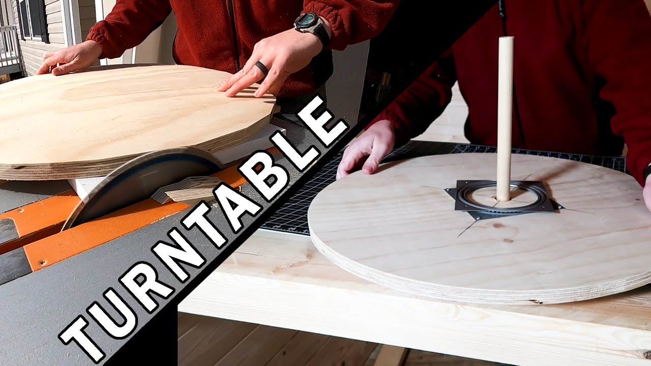 Product Display Turntable Build and Install from Plywood and Lazy Susan
