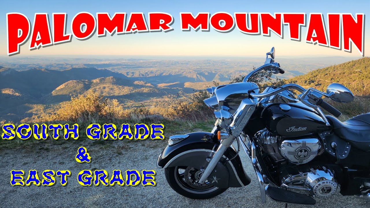 Palomar Mountain California Motorcycle Curvy Roads South and East Grade Indian Springfield