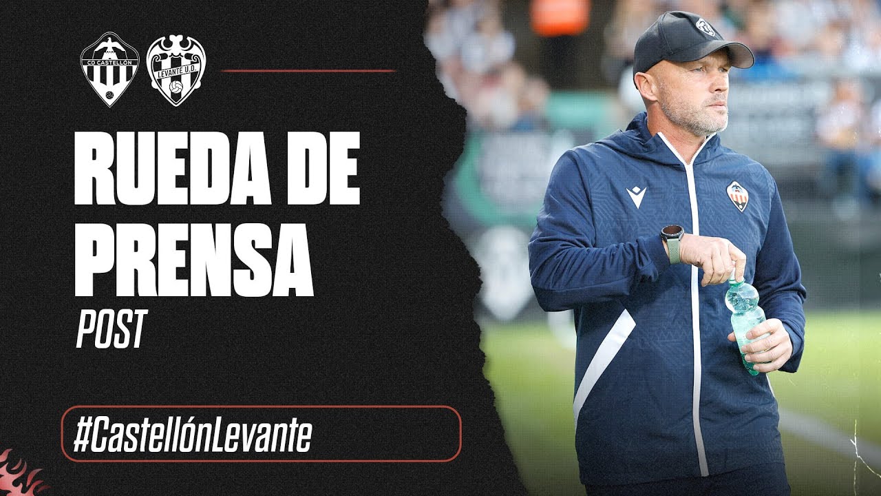 Rueda de prensa: Dick Schreuder tras el CD Castellón 2-0 Levante UD. (19-10-2024)