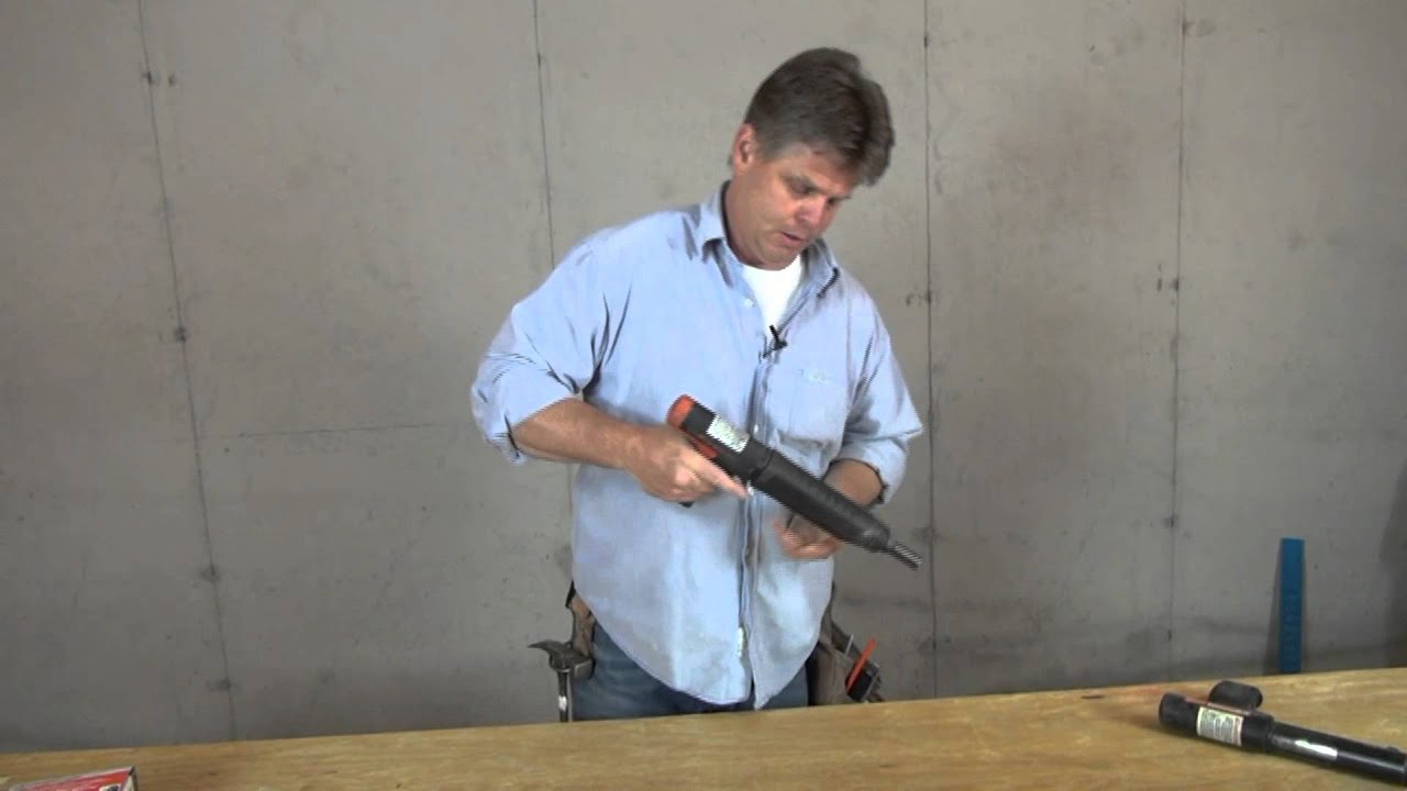 Fastening basement walls to concrete floor with a Ramset Gun!