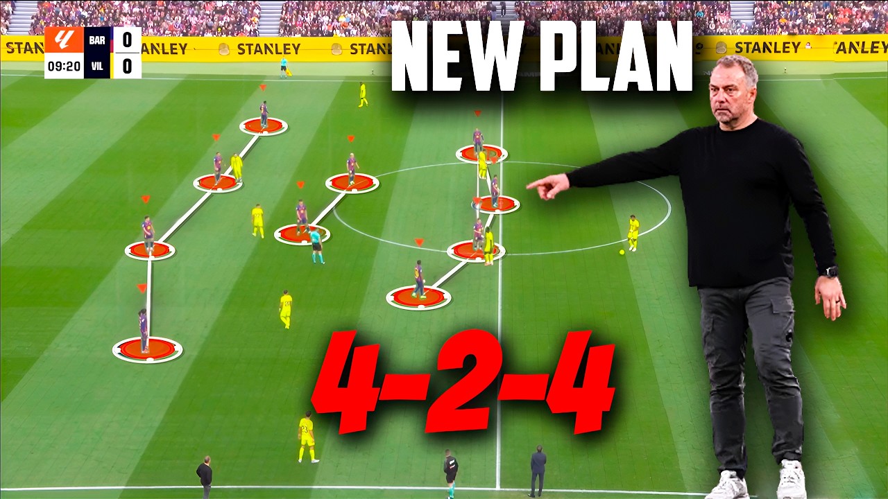 Why Hansi Flick Changed THE WHOLE Barcelona System vs Villarreal