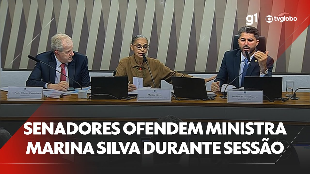 Jornal Nacional: Senadores ofendem ministra Marina Silva durante debate sobre proteção ambiental
