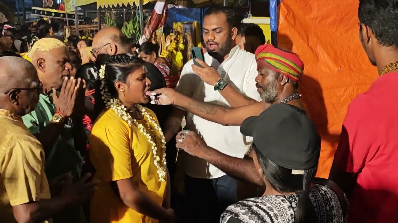 Thaipusam 2025 at Batu Caves: Devotee Undergoes Sacred Tongue Piercing Ritual