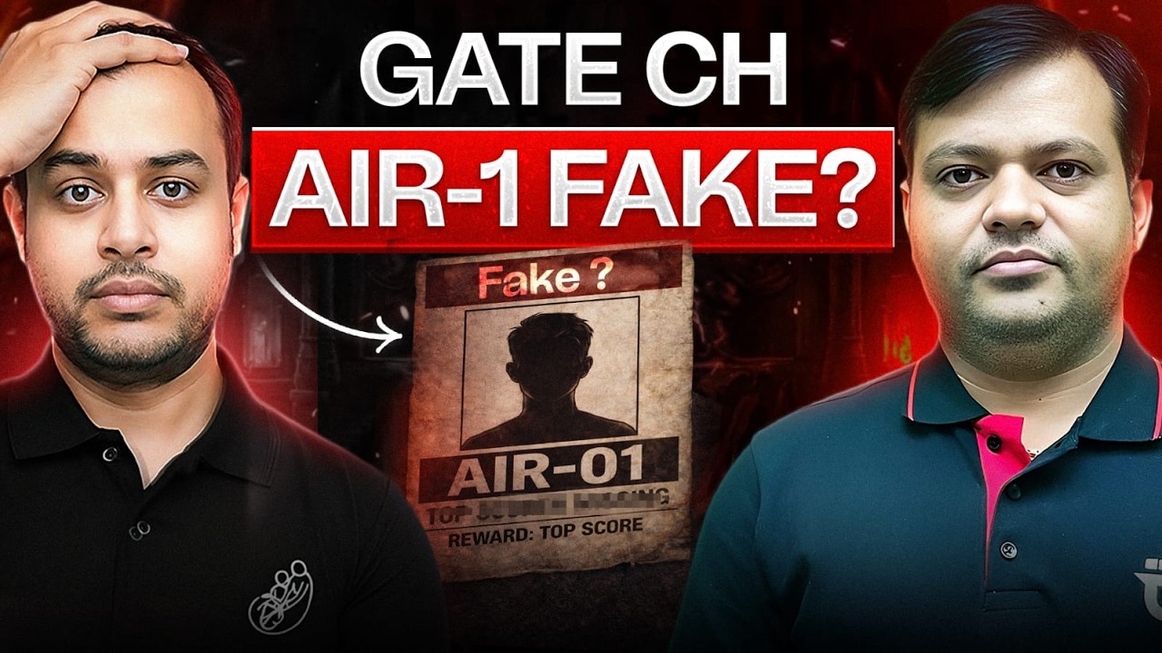 GATE CH AIR-1 FAKE?😱Chemical Faculty shocked with Impossible Score