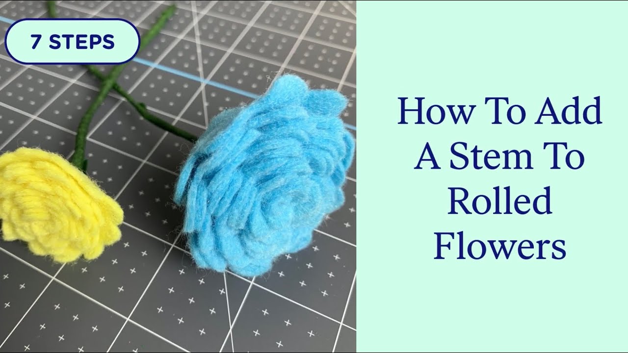 How to Add a Stem to Rolled Flowers