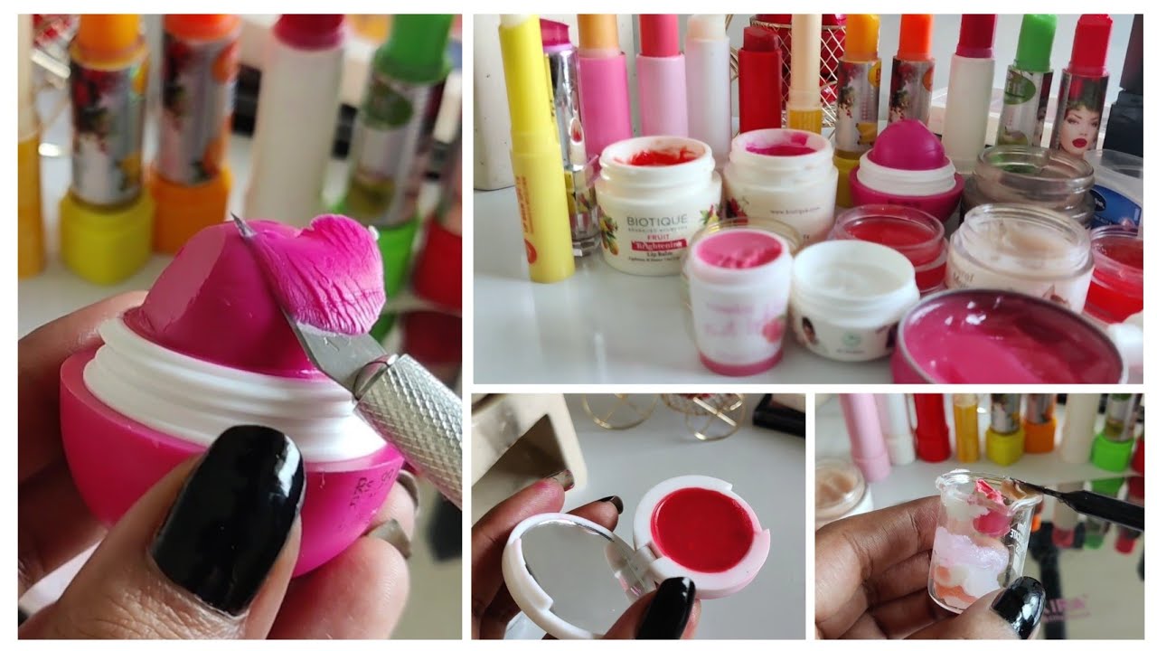 Mixing All My Lip Balms Together | Satisfying Video | Creating Your Own New Things