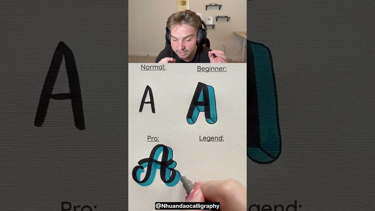 How To Draw Letter A 😳