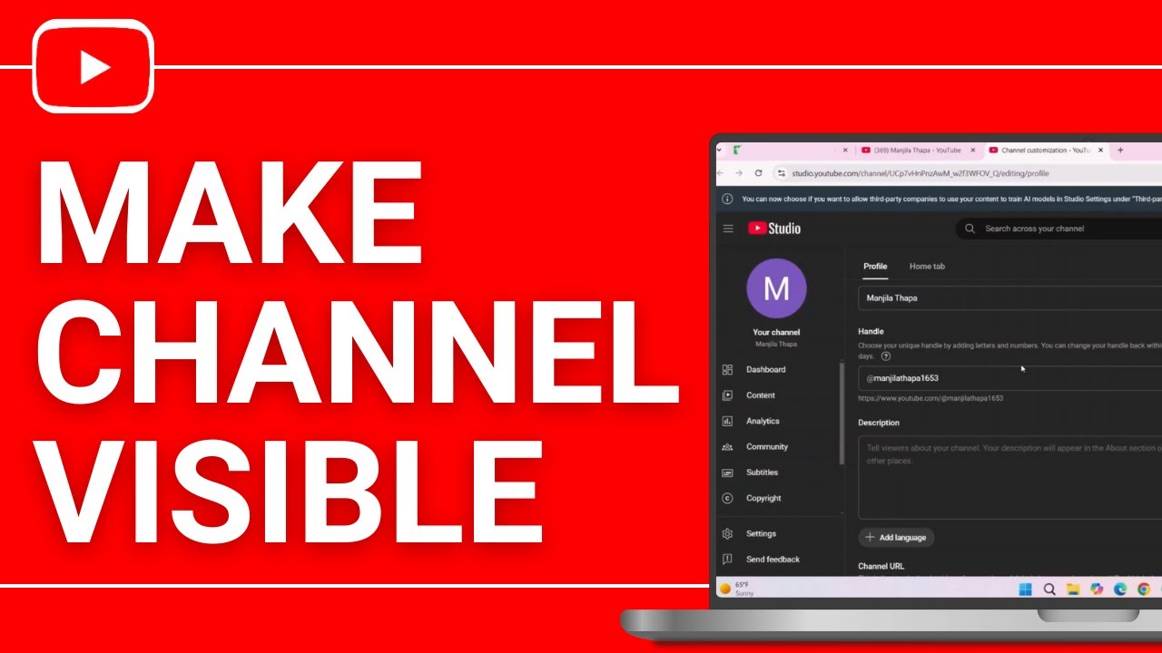 How to make your YouTube Channel visible in YouTube Search (BEGINNER'S)