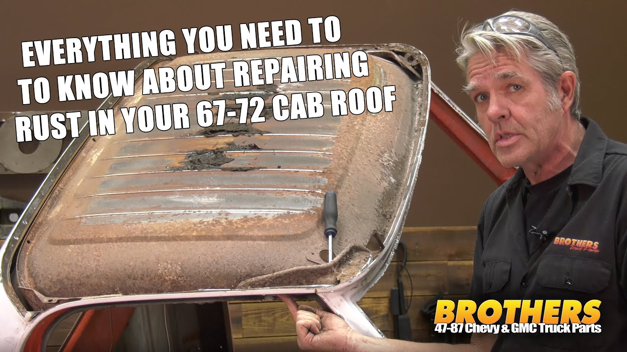 1967-72 Chevy & GMC Truck Roof, Inner Visor Area & Drip Rail Rust Repair