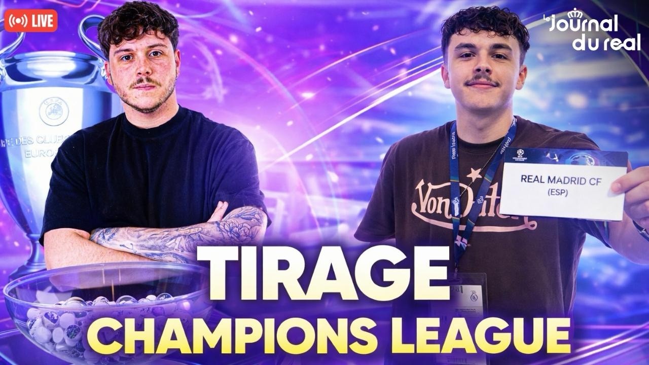 🔴 LIVE | TIRAGE COMPLET DE LA LIGUE DES CHAMPIONS : CITY OU LE SPORTING POUR LE REAL MADRID ?