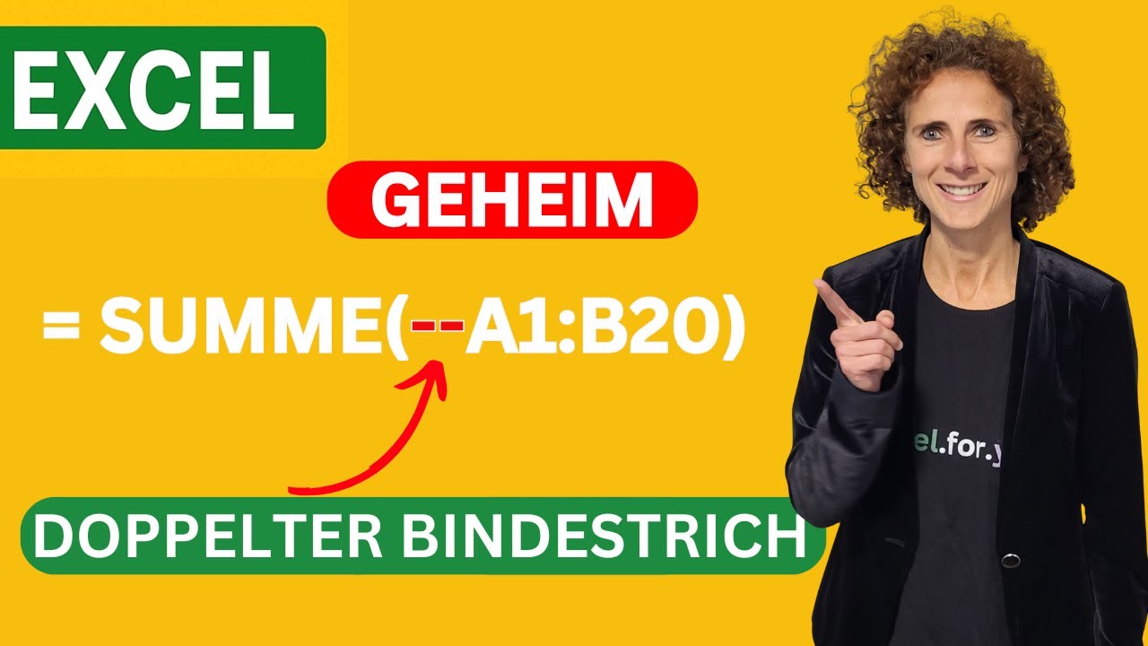 Der geheime Excel-Trick: Was der doppelte Bindestrich WIRKLICH macht!