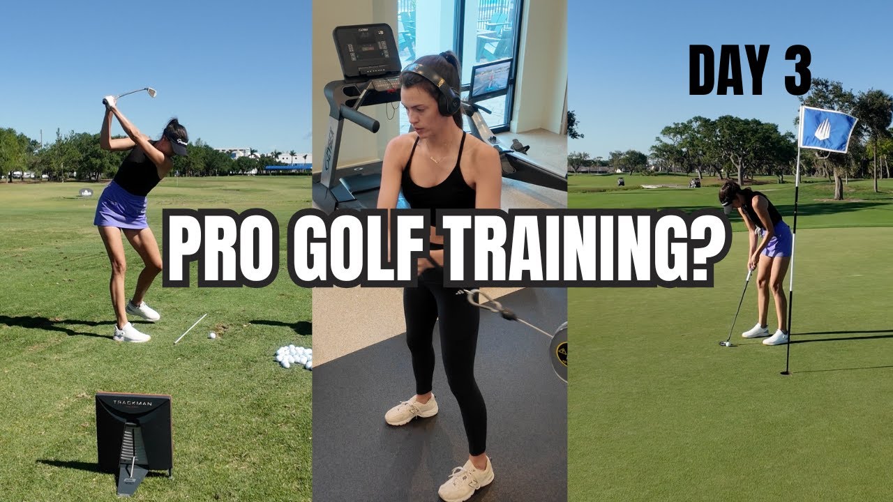 Training like a PRO GOLFER DAY 3 - workout, recovery, practice, nutrition
