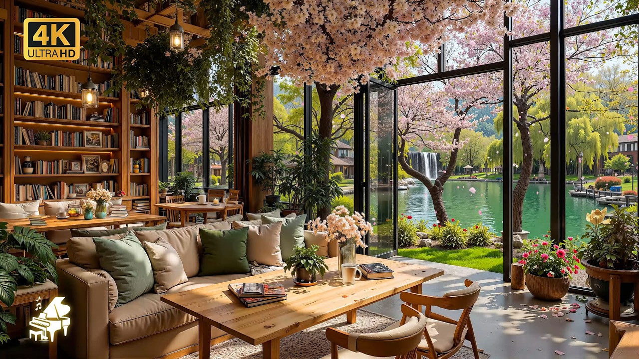 Quiet Spring Jazz Breathing with Morning Light | Reading Books, Wandering Thoughts & Soft Focus
