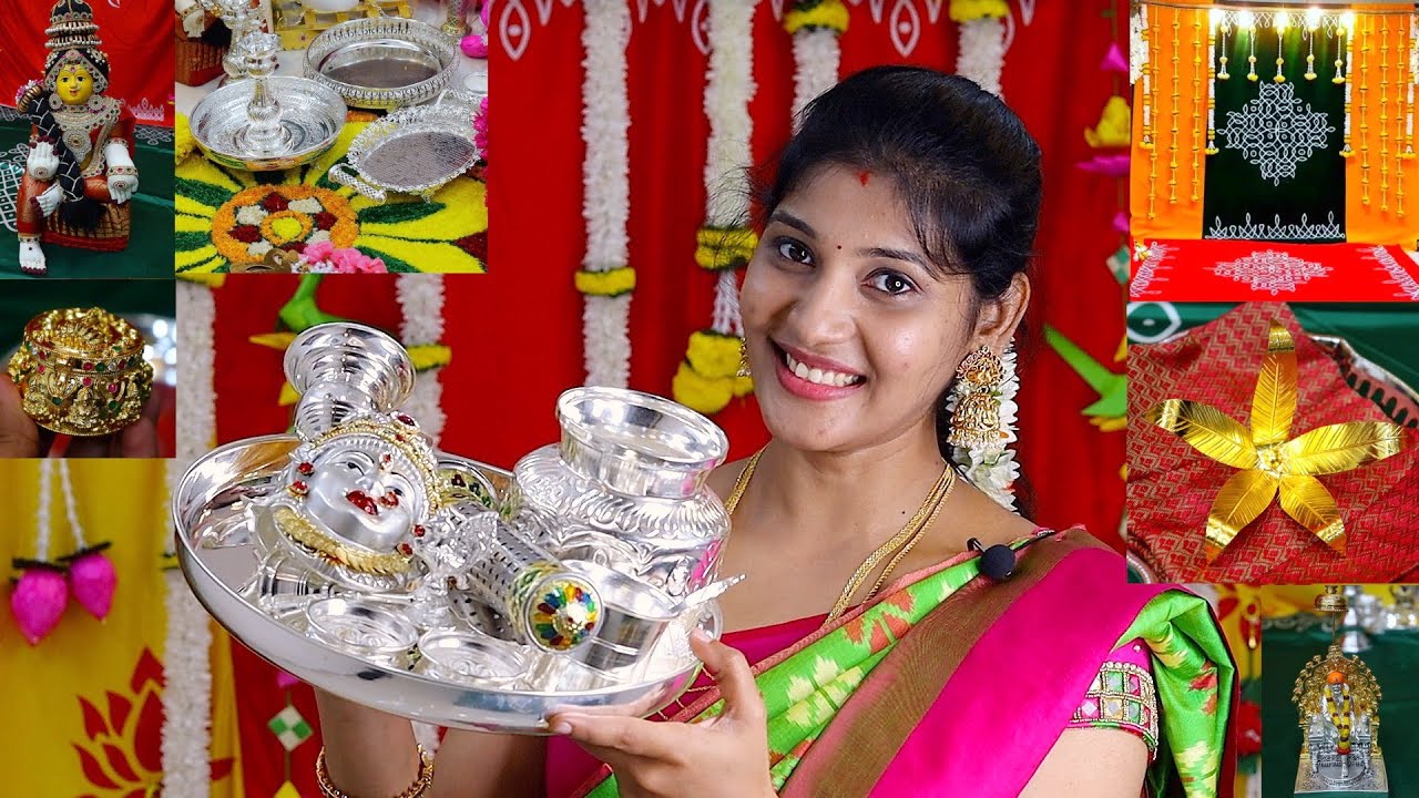 వరలక్ష్మి వ్రతం కోసం తెప్పించిన సిల్వర్ & డెకరేటివ్ ఐటమ్స్🤩German Silver Pooja Items & Return Gifts