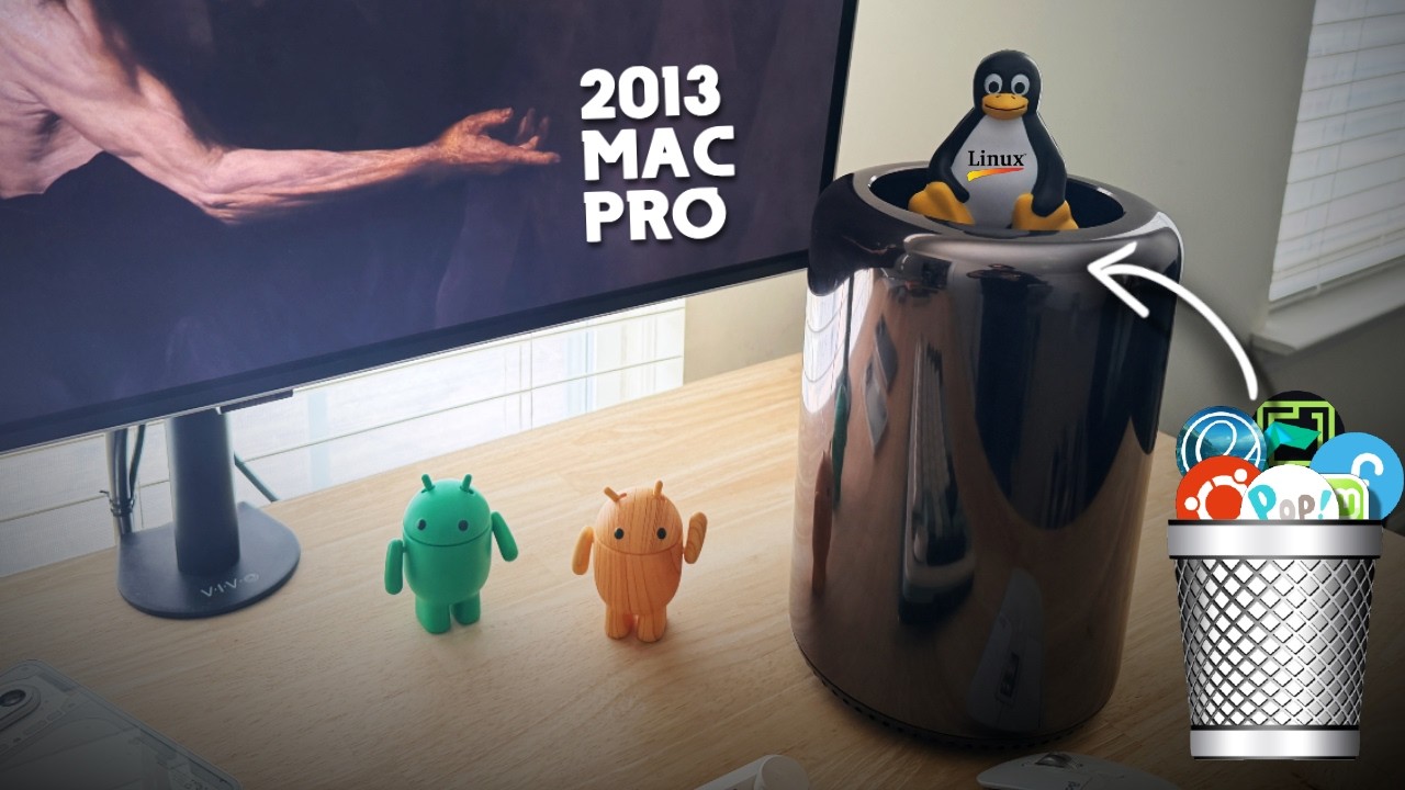 Возрождение Mac Pro 2013 года в стиле &laquo;Мусорное ведро&raquo; с Linux в 2026 году!