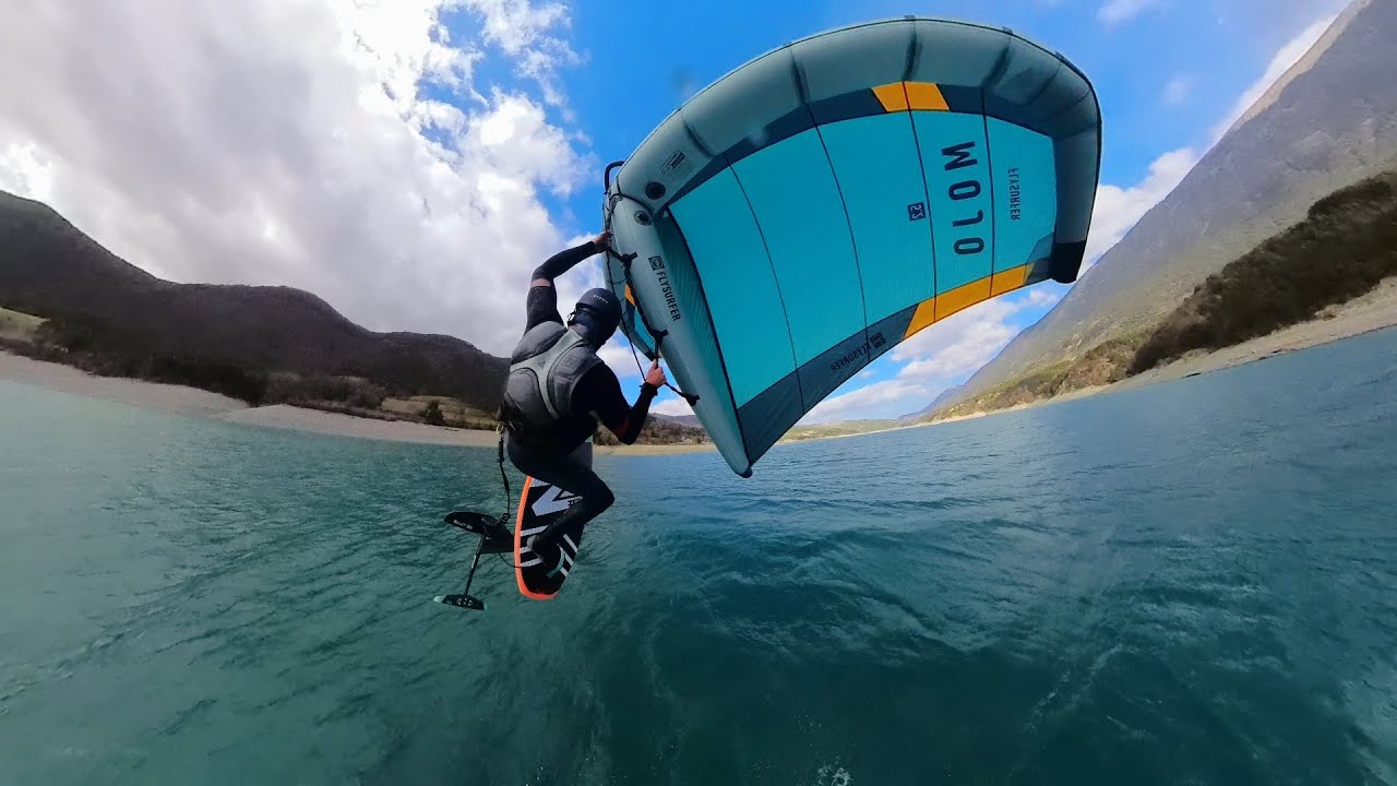 Kite and Wing - hybrid 5.5 / Mojo 5.2 - Foil Zeeko double agent - lac de monteynard - février 23